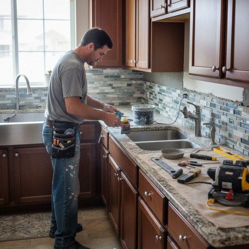 Local Backsplash Installation pros at work